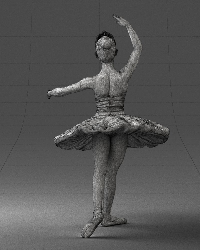 000090 Elegant Ballerina 1109 3D model_15