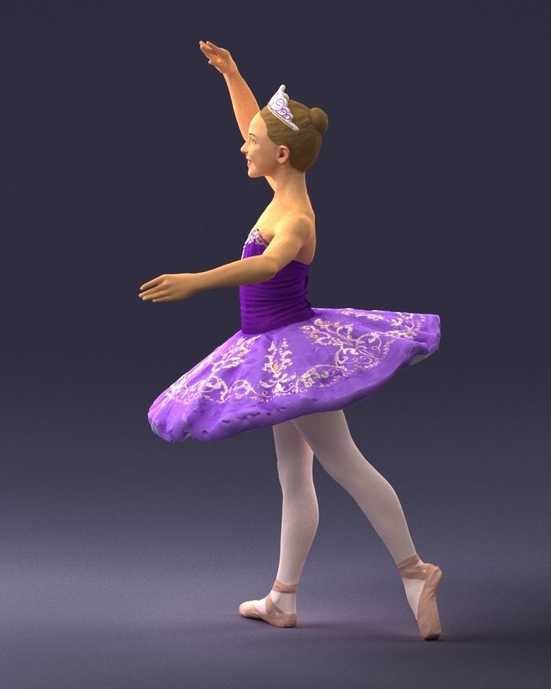 000090 Elegant Ballerina 1109 3D model_10
