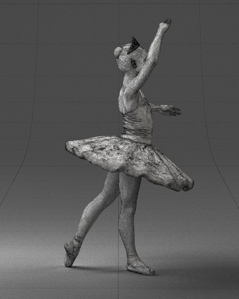 000090 Elegant Ballerina 1109 3D model_7