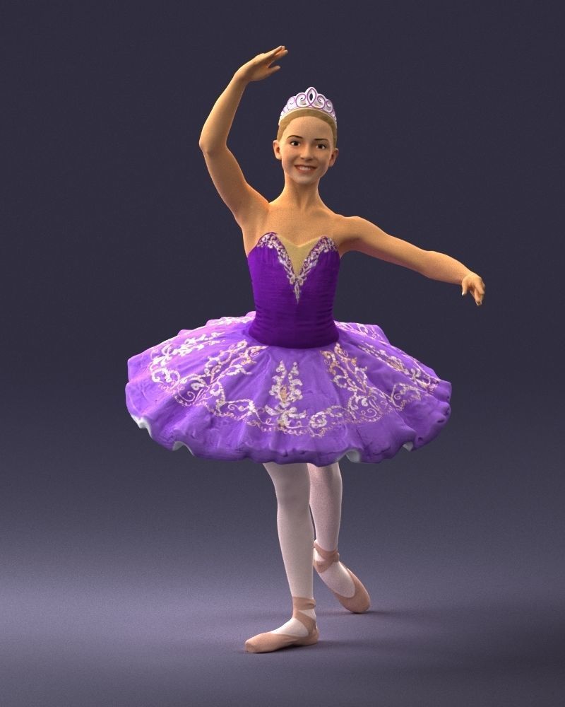 000090 Elegant Ballerina 1109 3D model_14