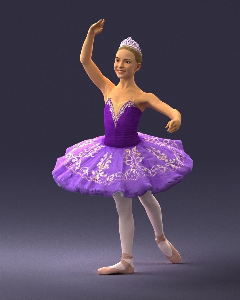 000090 Elegant Ballerina 1109 3D model_12