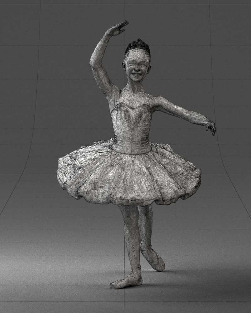 000090 Elegant Ballerina 1109 3D model_2