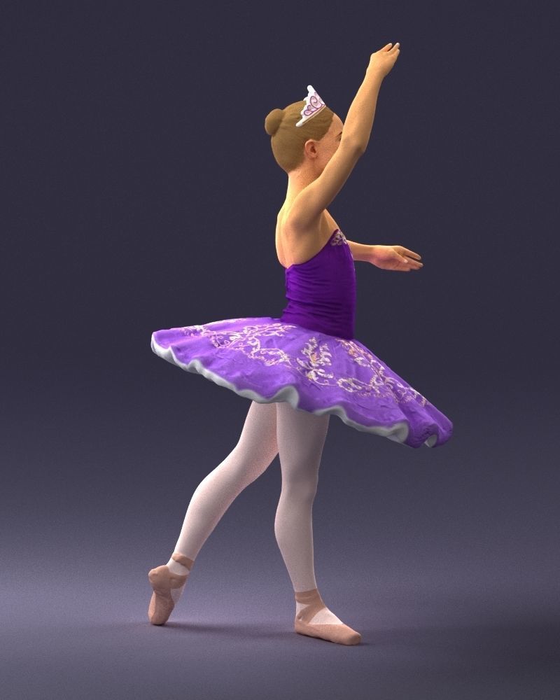 000090 Elegant Ballerina 1109 3D model_5