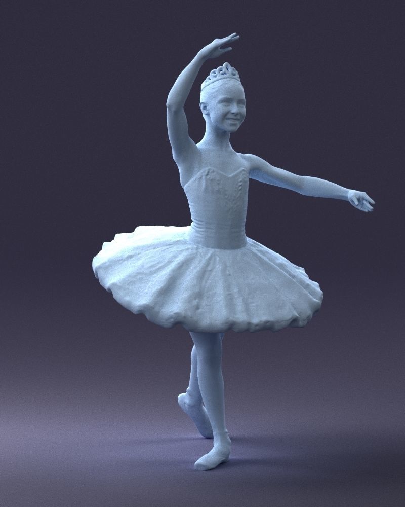 000090 Elegant Ballerina 1109 3D model_4