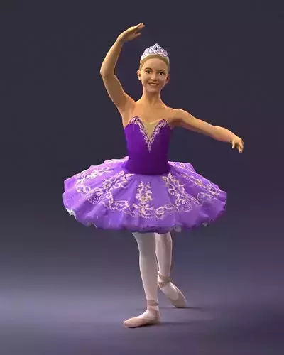 000090 Elegant Ballerina 1109 3dp 3D print model