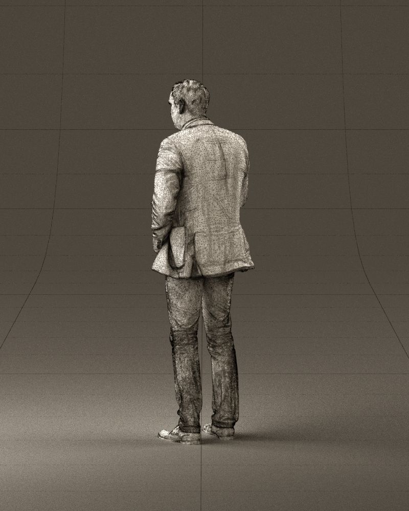 Barman in light gray top juice in hand 0941 3D model_31