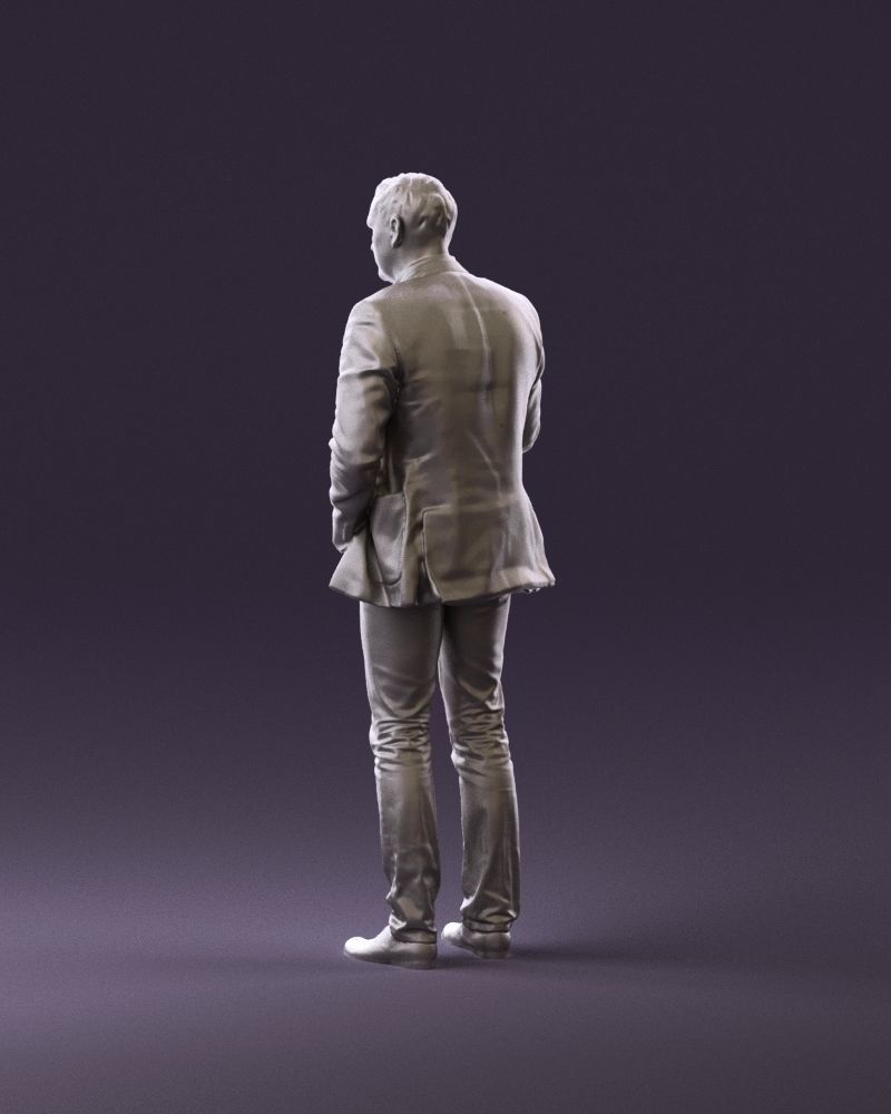 Barman in light gray top juice in hand 0941 3D model_19