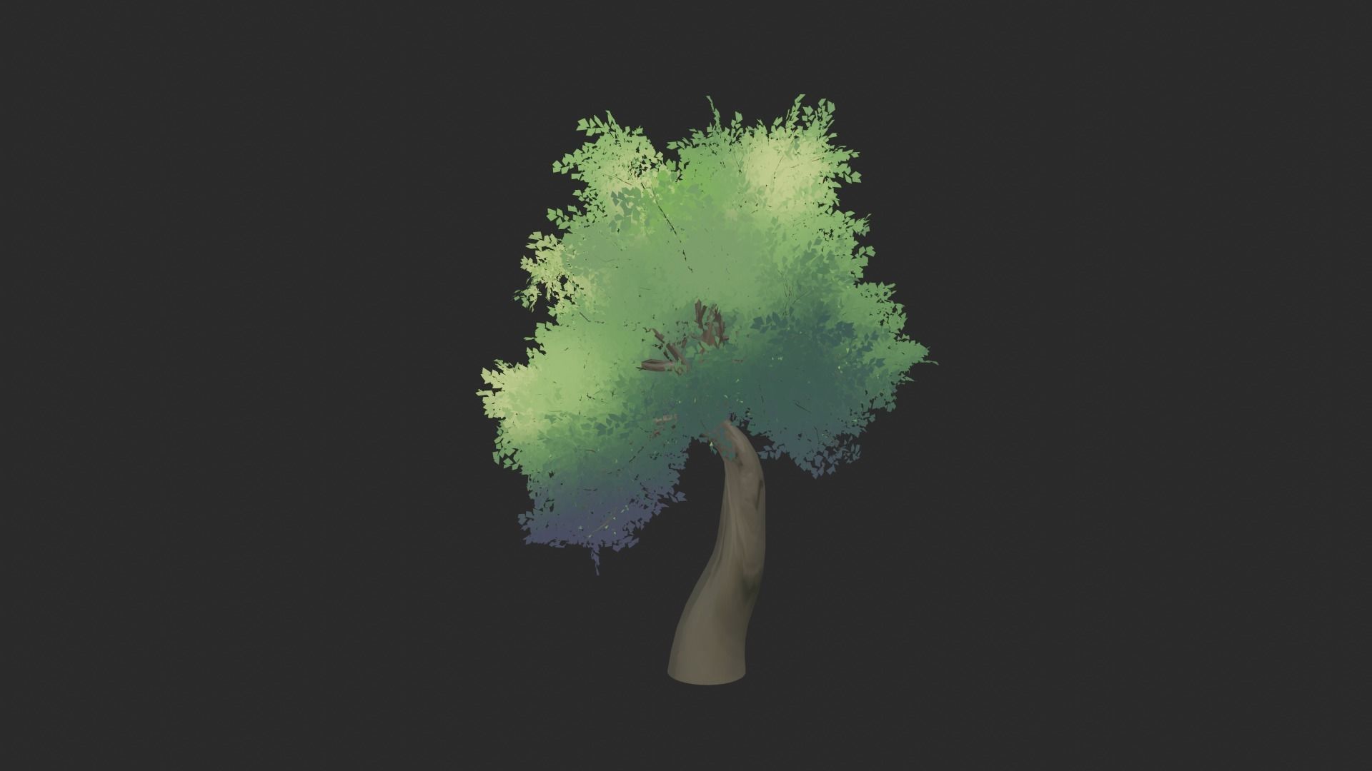 Anime Trees Highpoly 3D model_4