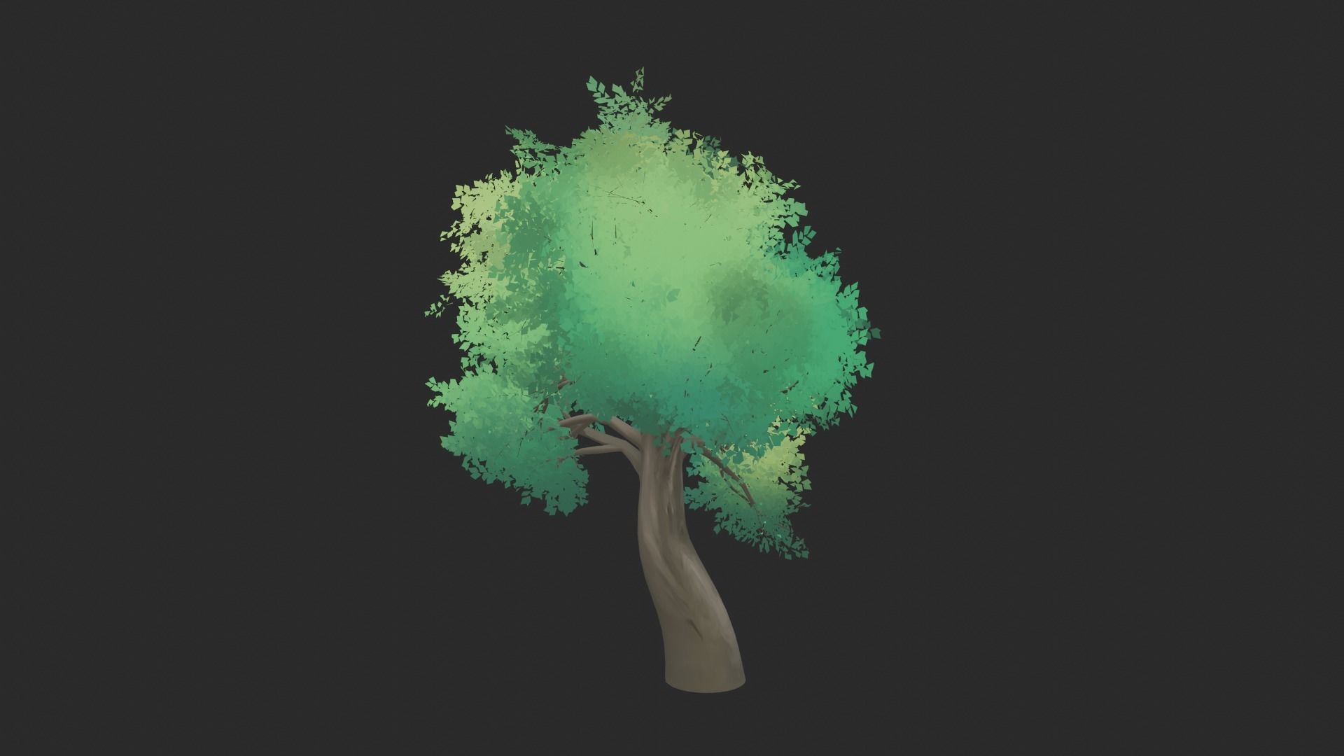 Anime Trees Highpoly 3D model_3