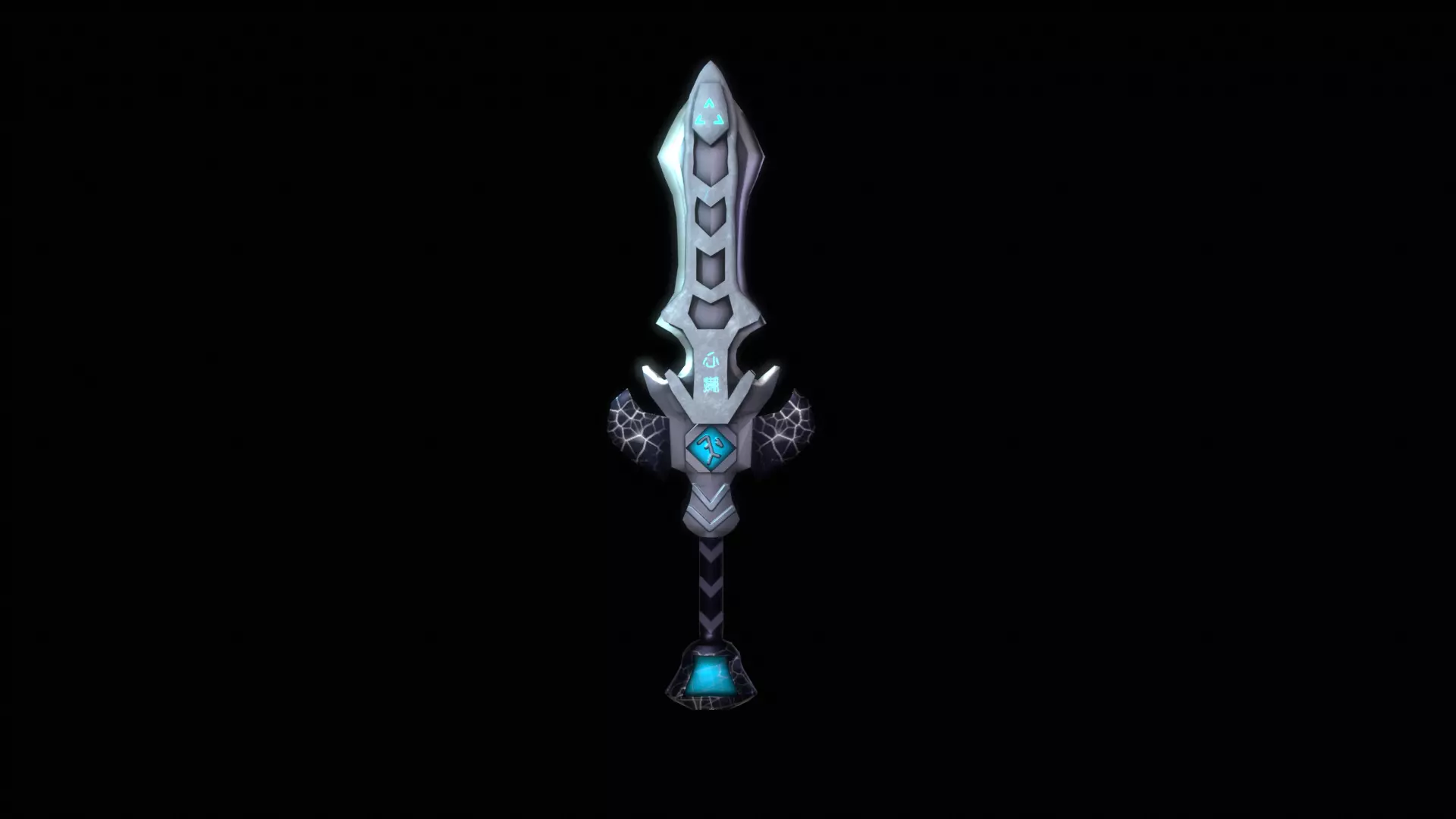 3D Sword Low Poly Model world of warcraft Low-poly 3D model_0