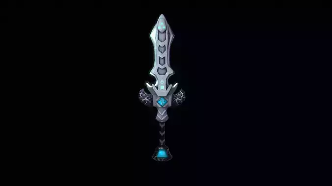 3D Sword Low Poly Model world of warcraft