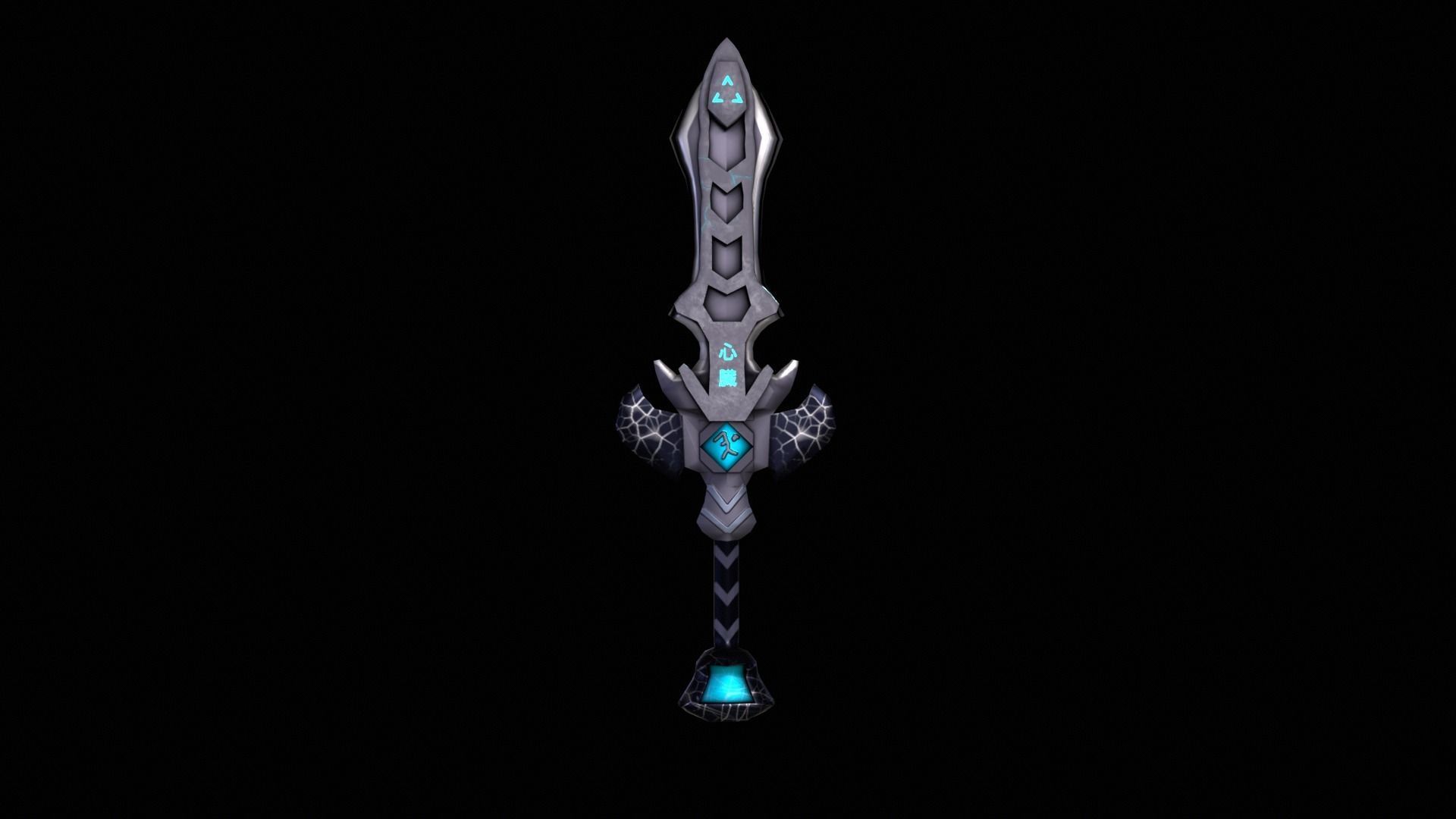 3D Sword Low Poly Model world of warcraft Low-poly 3D model_4