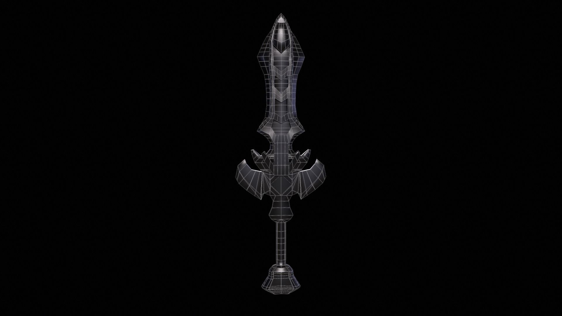 3D Sword Low Poly Model world of warcraft Low-poly 3D model_7