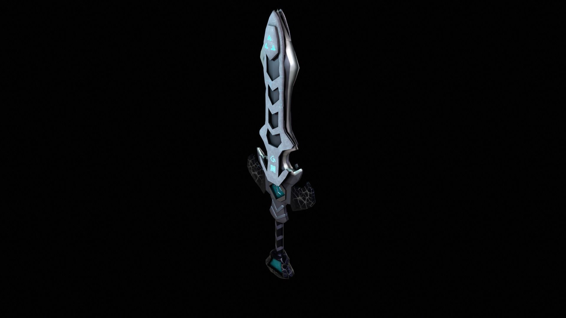 3D Sword Low Poly Model world of warcraft Low-poly 3D model_3