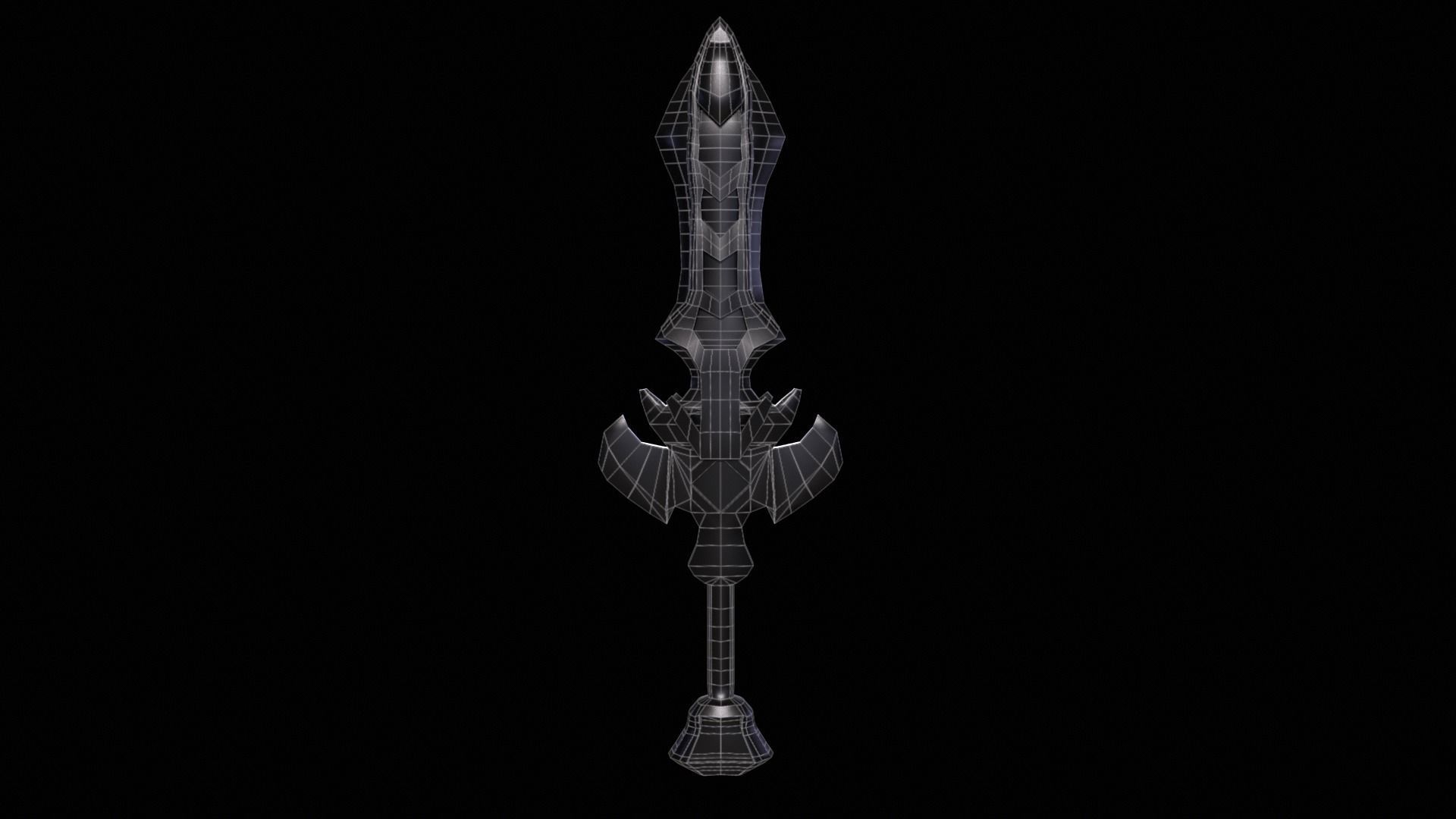 3D Sword Low Poly Model world of warcraft Low-poly 3D model_9