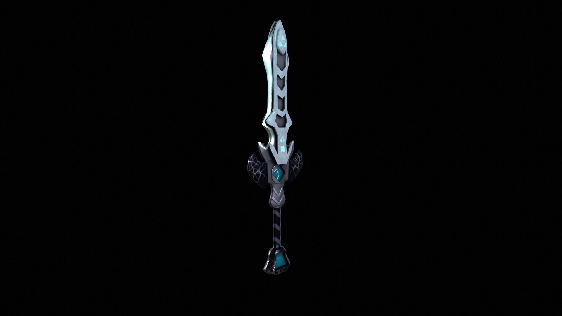 3D Sword Low Poly Model world of warcraft Low-poly 3D model_2