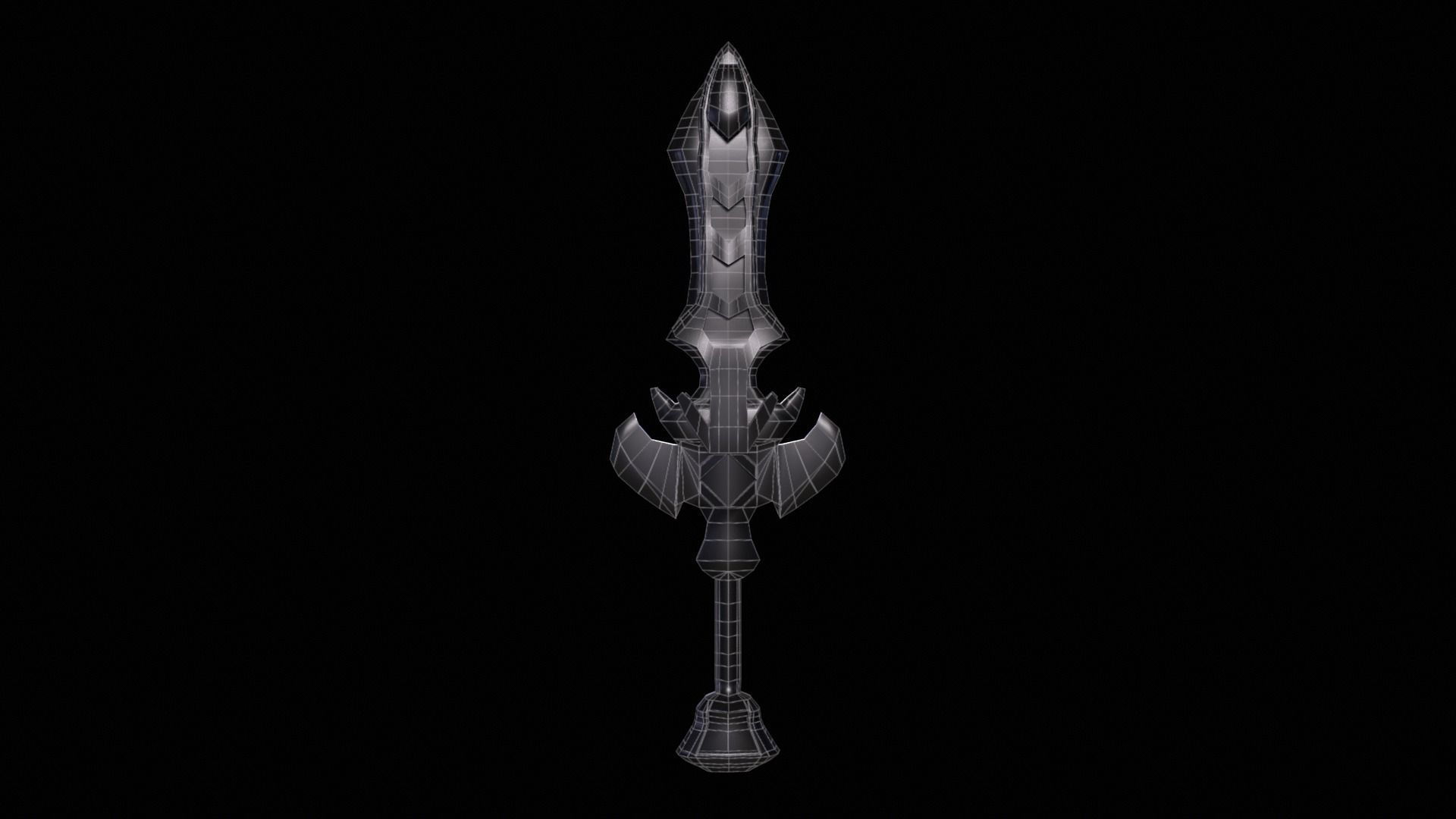 3D Sword Low Poly Model world of warcraft Low-poly 3D model_5