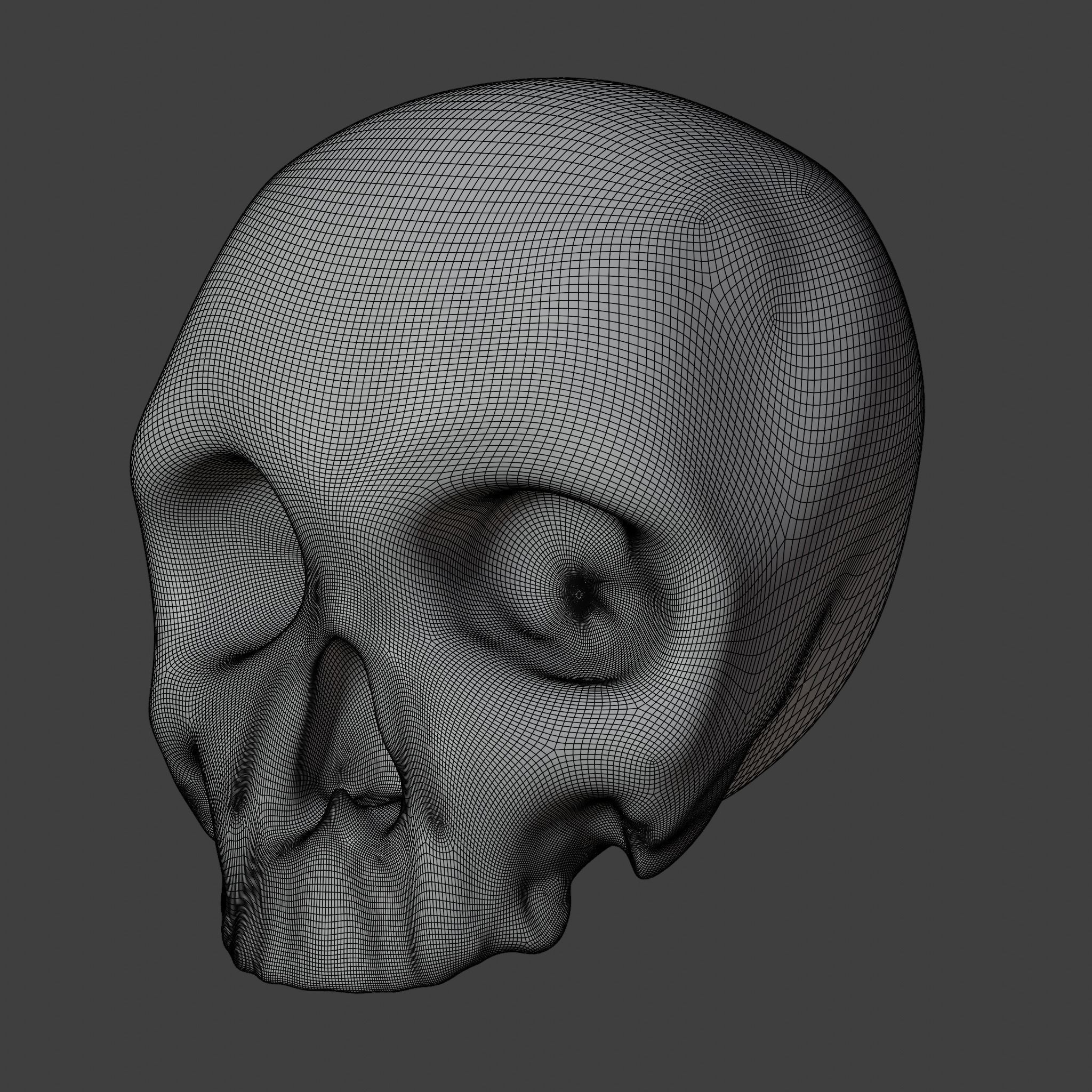 Skull ancient PBR  3D model_3