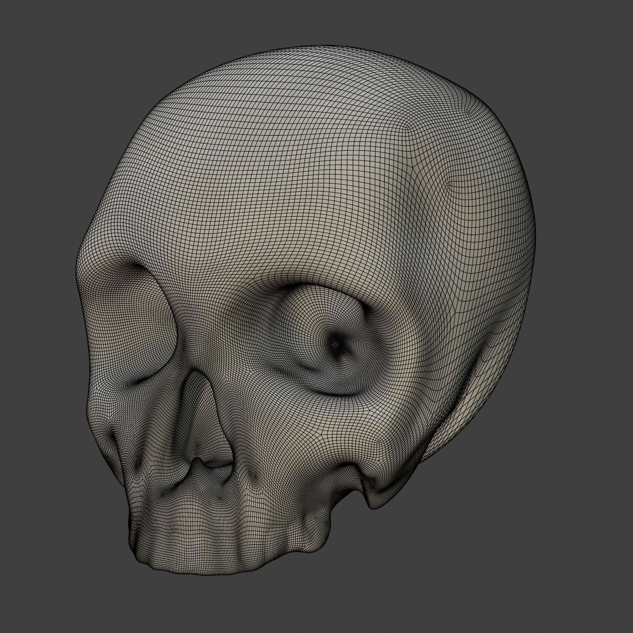 Skull ancient PBR  3D model_2