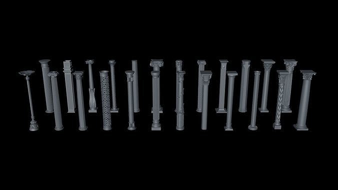 24 Pillars 3D model