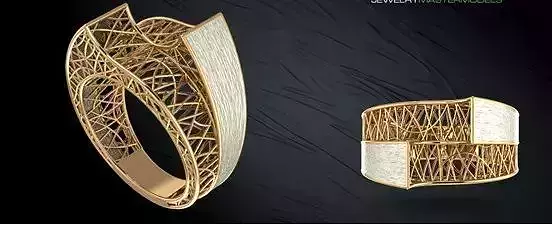 twin ring group 3D model