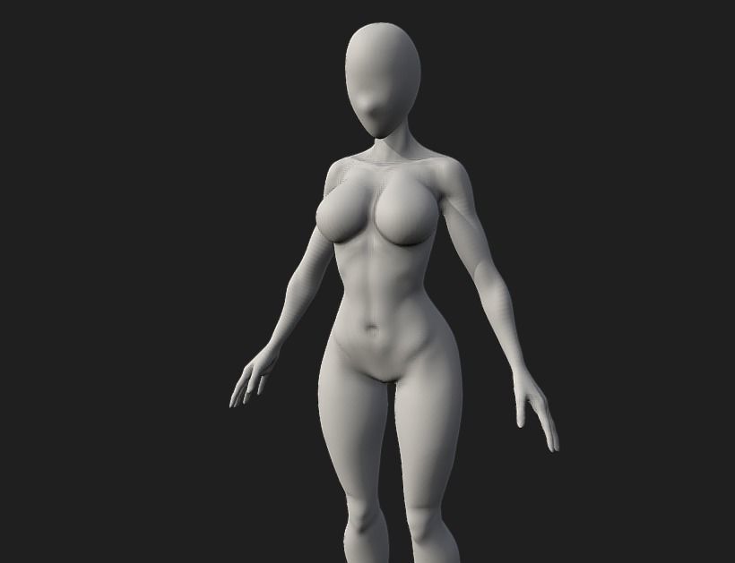 Female Mannequin 3D model_1