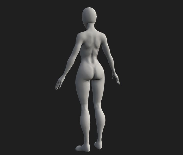 Female Mannequin 3D model_3