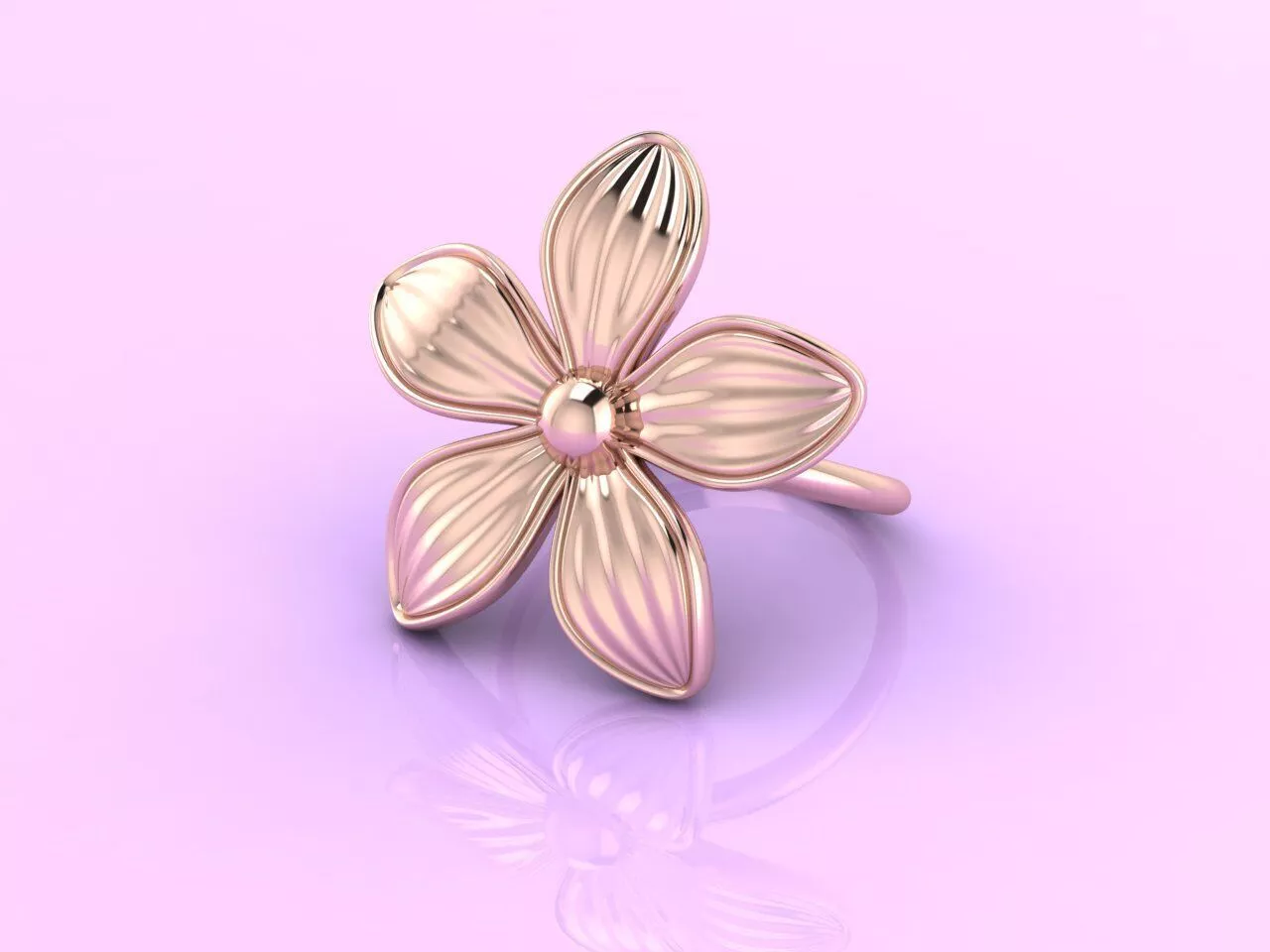 Flower Ring 3D print model