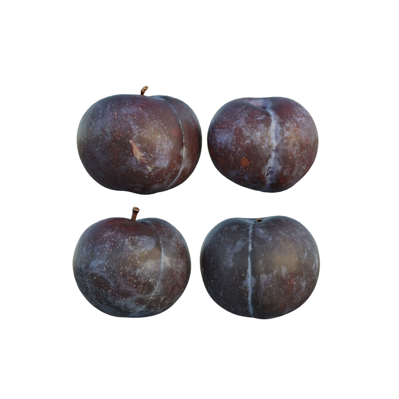 Purple plum 3D model_3