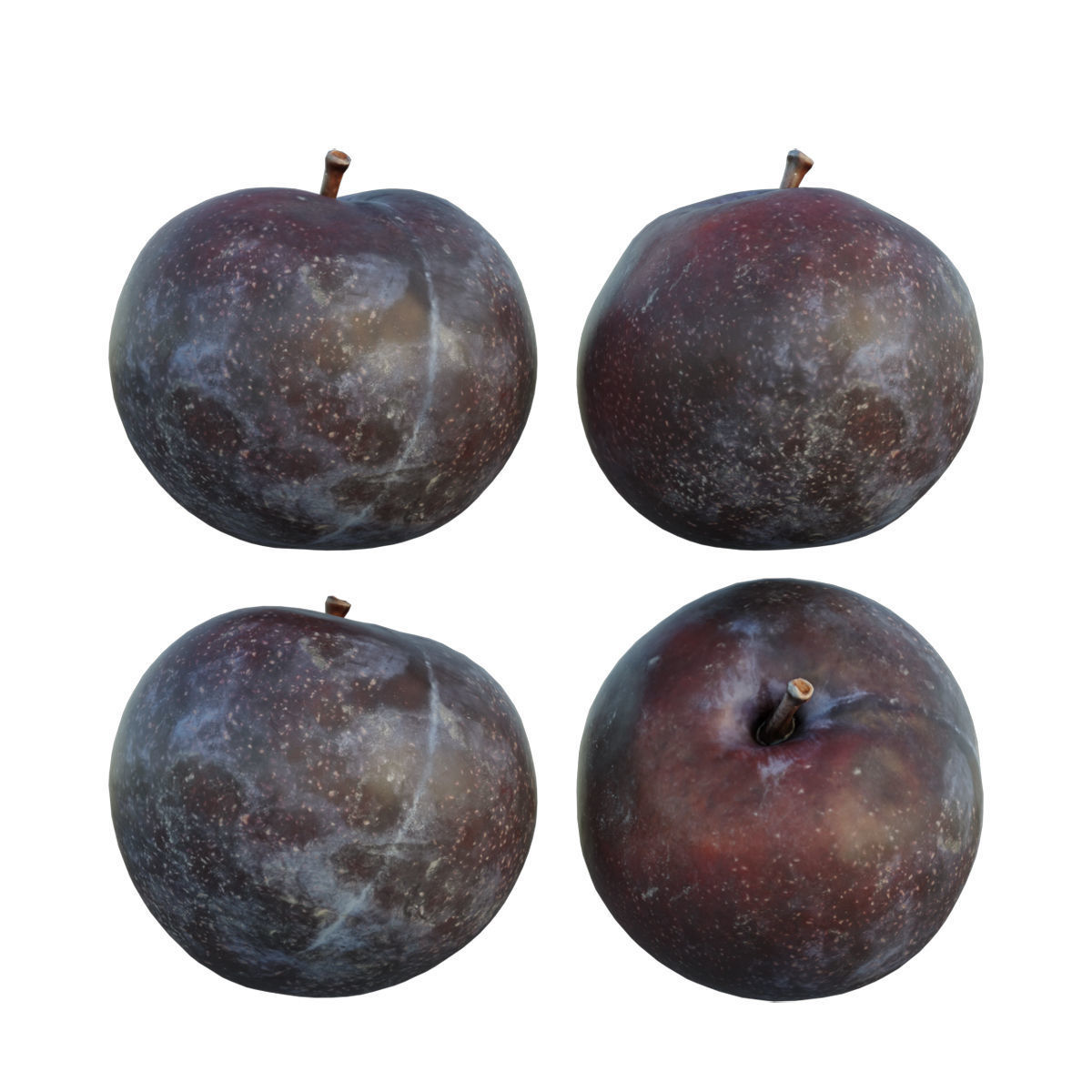 Purple plum 3D model_7