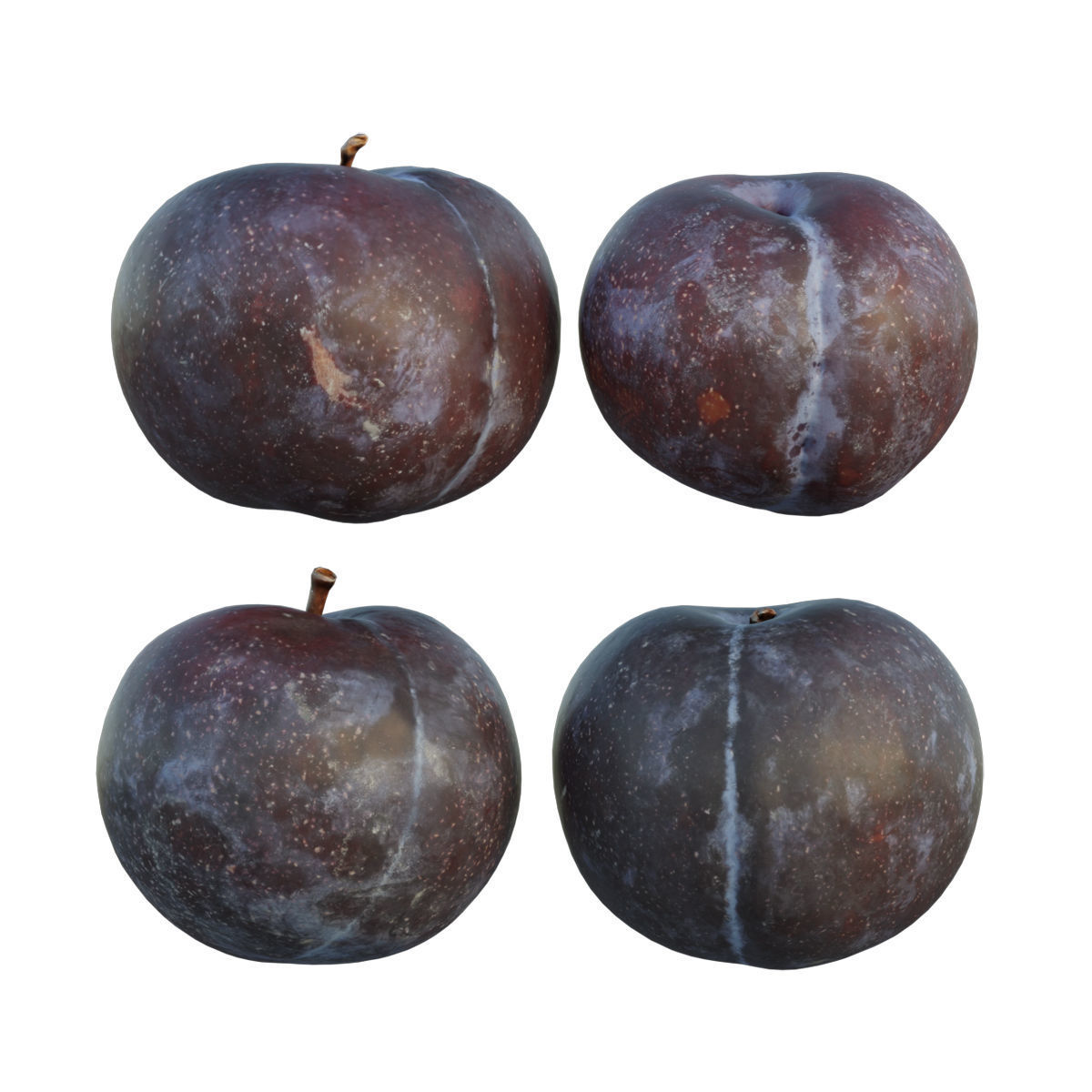Purple plum 3D model_6