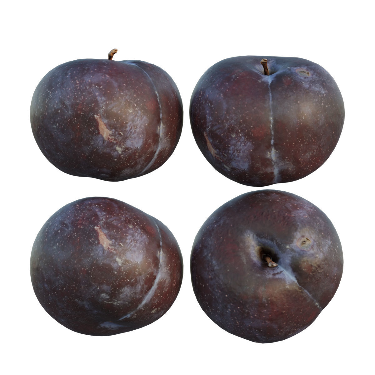 Purple plum 3D model_4