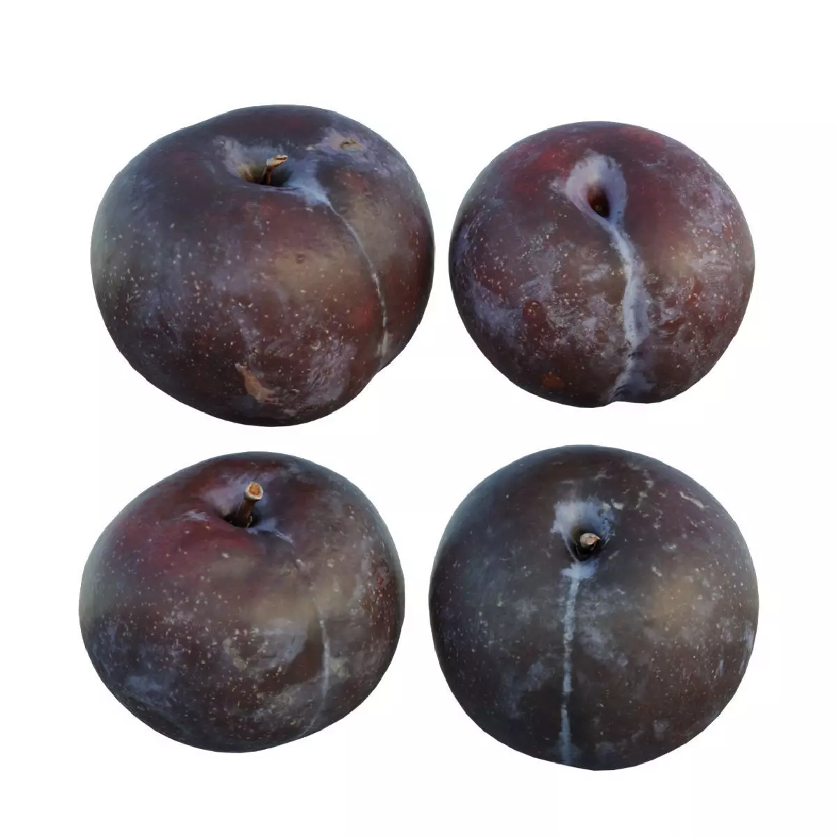 Purple plum 3D model_0
