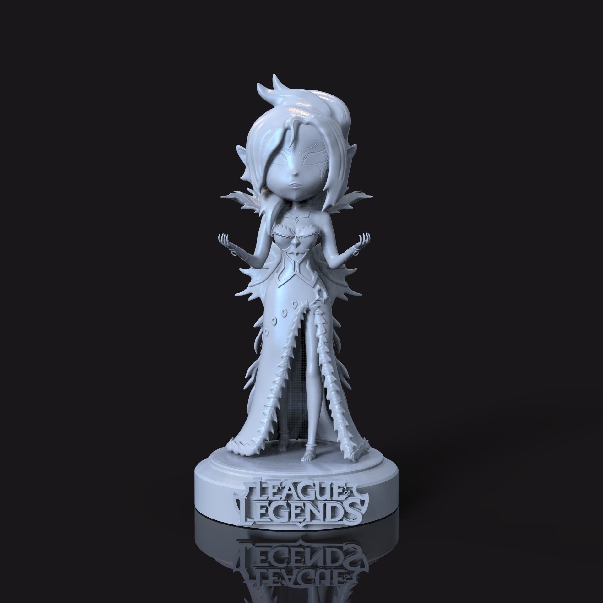 Morgana Chibi - League of Legends 3D print model_2