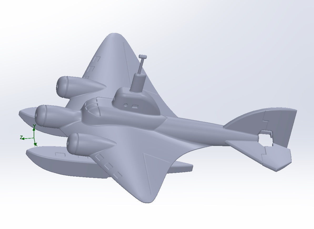 LPL Flying Submarine Model 3D print model_95