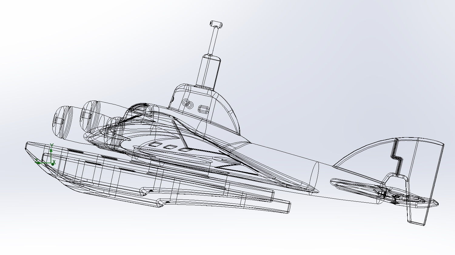 LPL Flying Submarine Model 3D print model_92