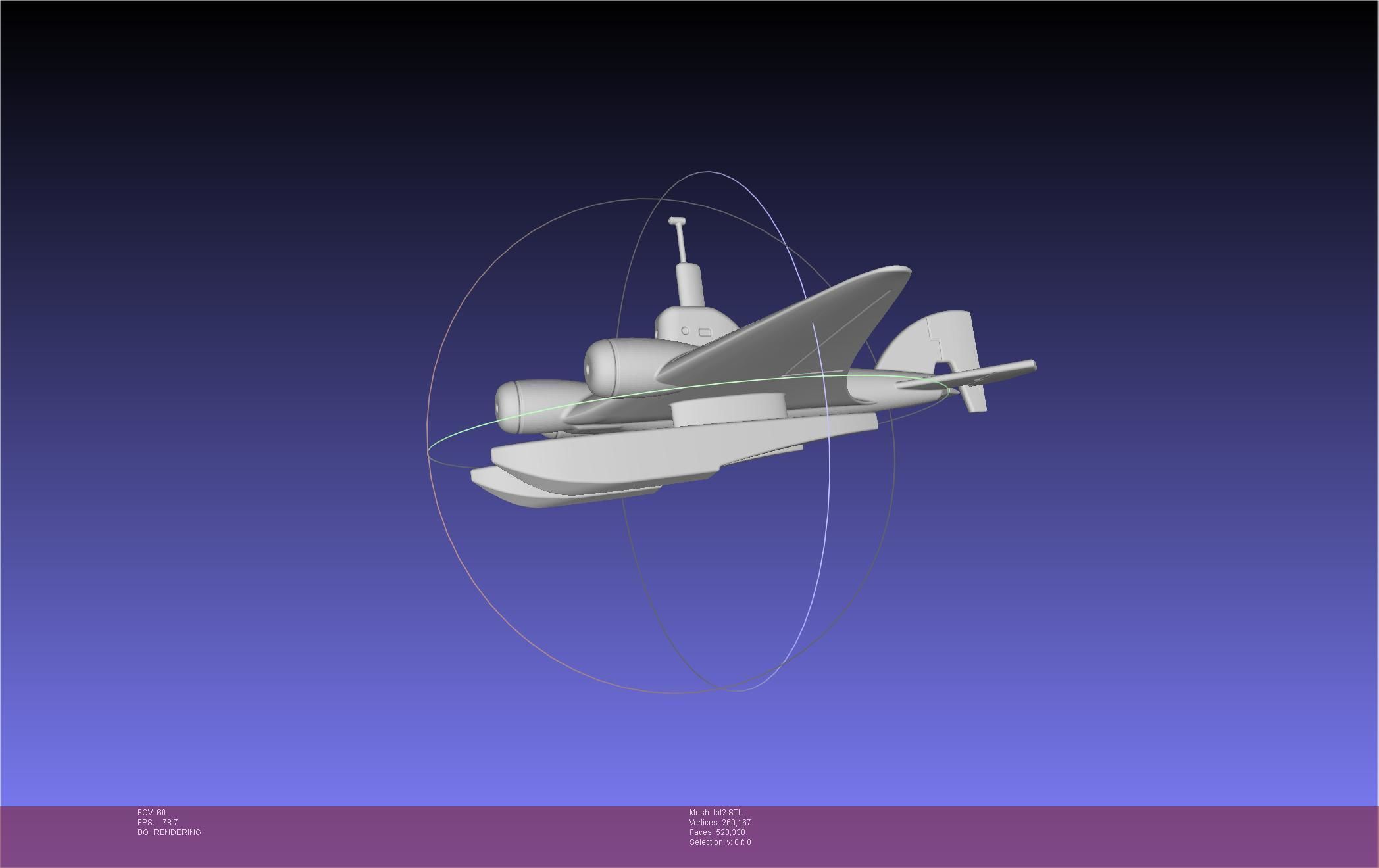 LPL Flying Submarine Model 3D print model_82