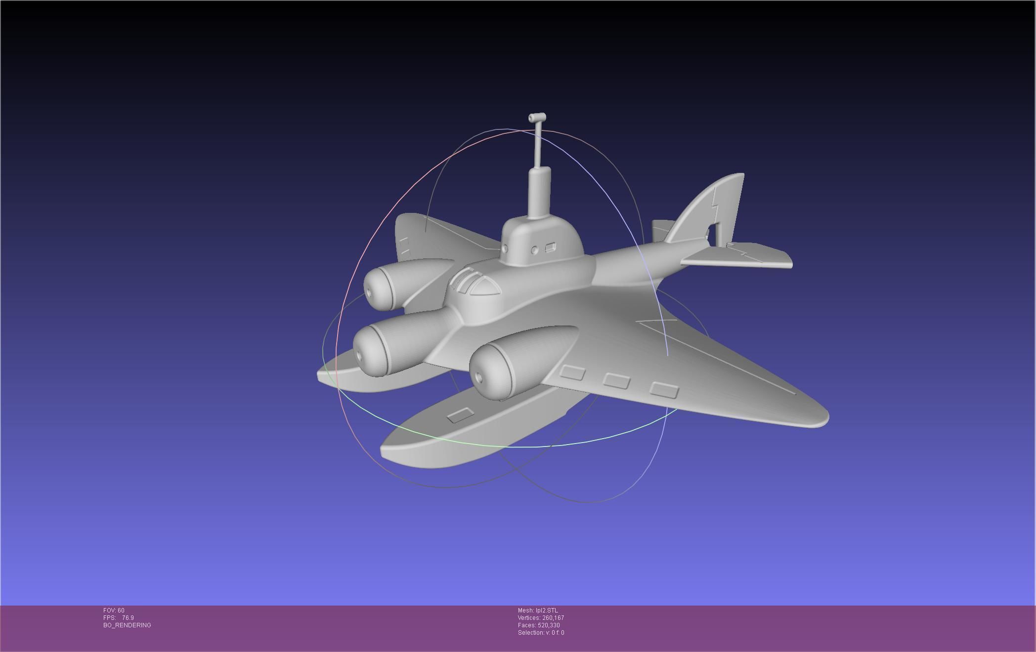 LPL Flying Submarine Model 3D print model_80