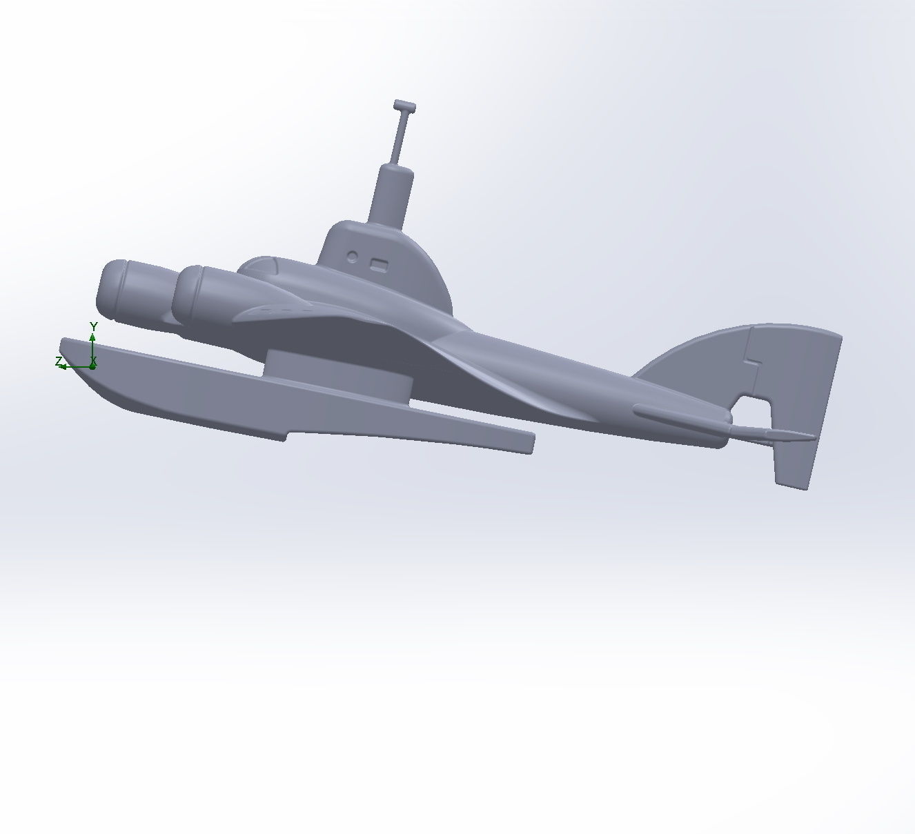 LPL Flying Submarine Model 3D print model_94