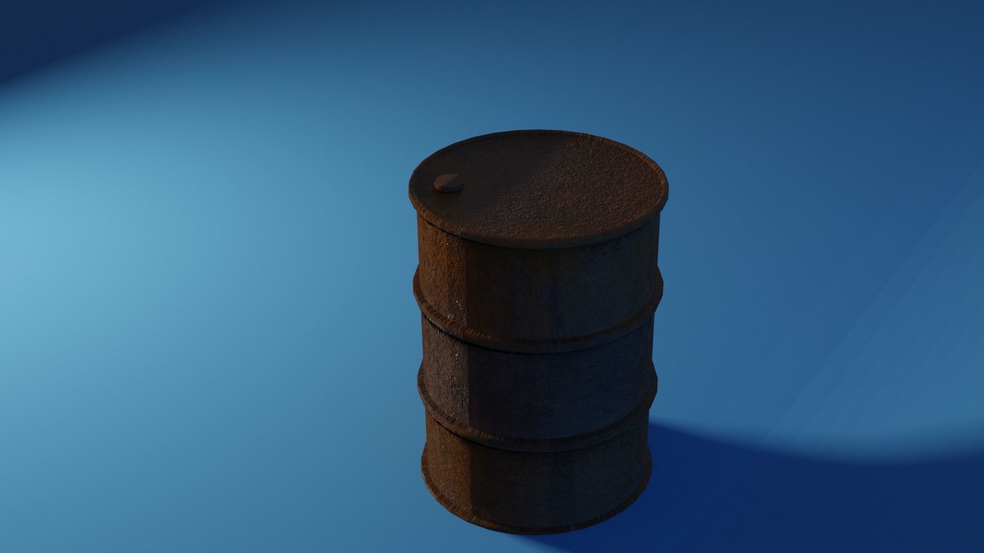 industrial old barrel PBR low-poly game ready Low-poly 3D model_1