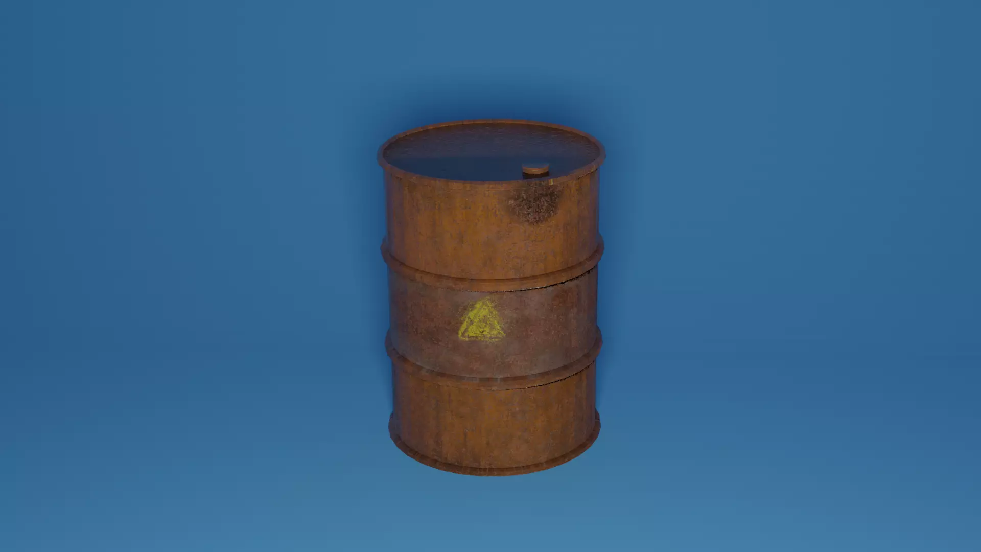 industrial old barrel PBR low-poly game ready Low-poly 3D model_0