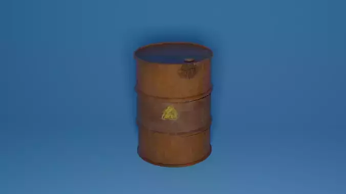 industrial old barrel PBR low-poly game ready