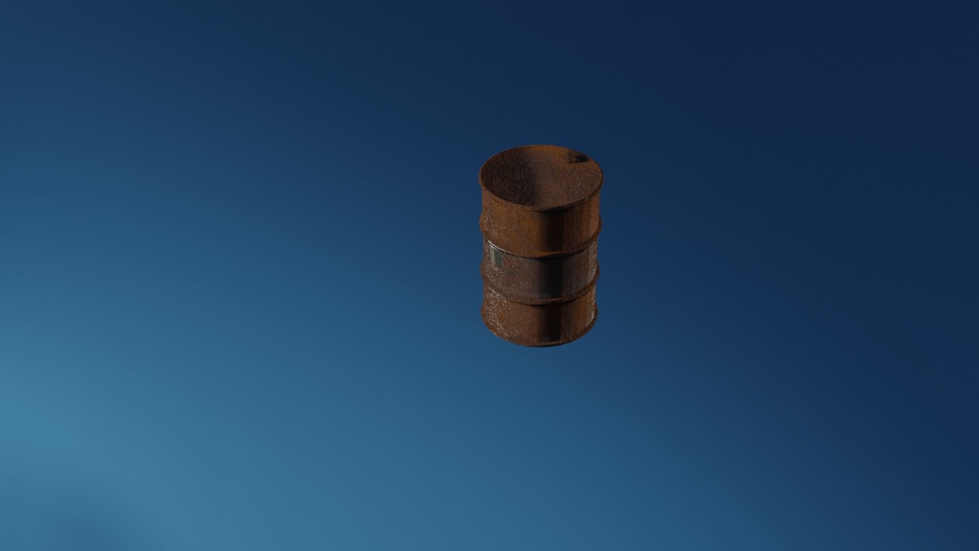 industrial old barrel PBR low-poly game ready Low-poly 3D model_3