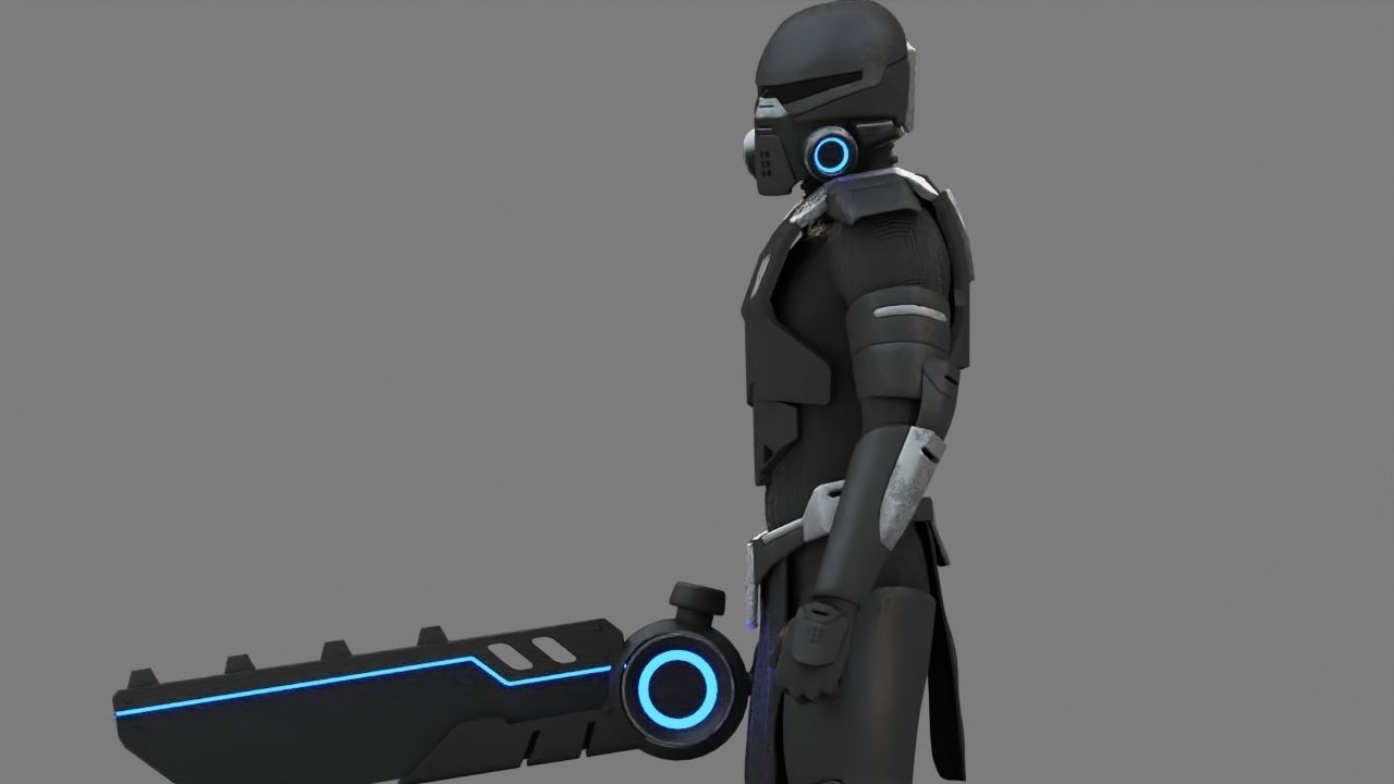 FIGHTER ORKOS  RIGGED CHARACTER 3D model_3