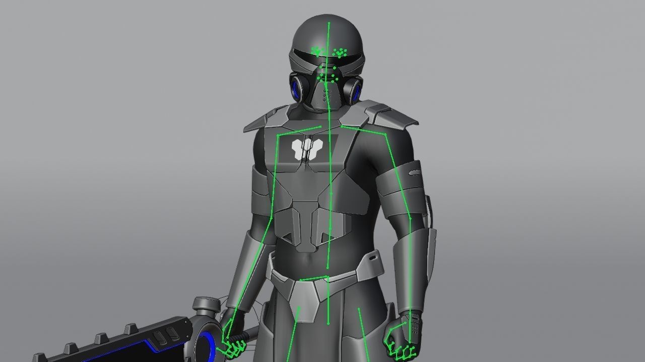 FIGHTER ORKOS  RIGGED CHARACTER 3D model_30