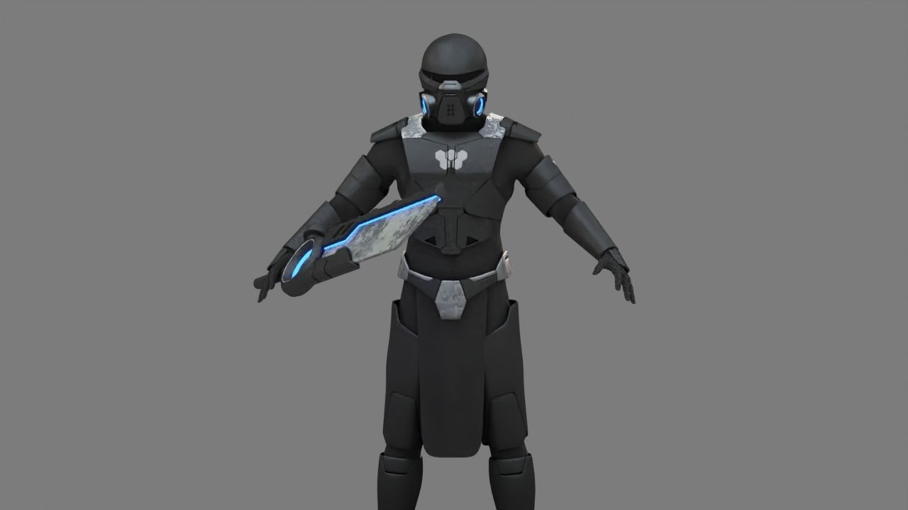 FIGHTER ORKOS  RIGGED CHARACTER 3D model_25