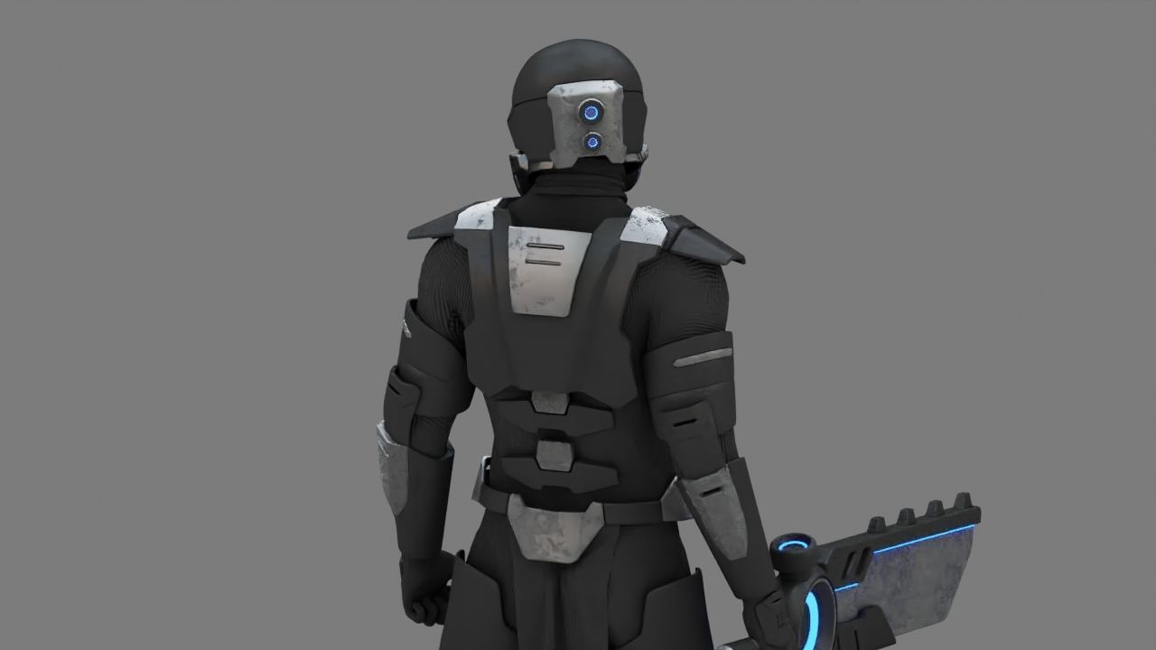 FIGHTER ORKOS  RIGGED CHARACTER 3D model_29