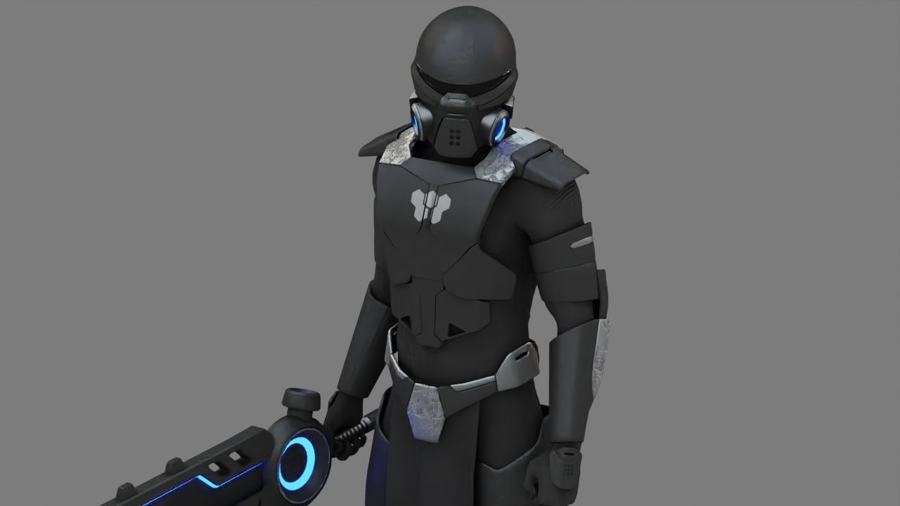 FIGHTER ORKOS  RIGGED CHARACTER 3D model_28