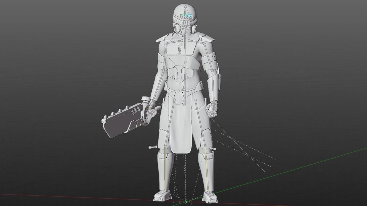 FIGHTER ORKOS  RIGGED CHARACTER 3D model_37