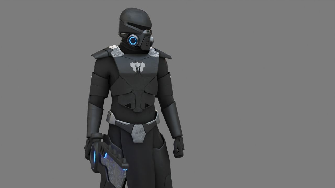 FIGHTER ORKOS  RIGGED CHARACTER 3D model_11